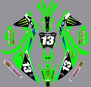 Graphic Kit for 2024-2025 Kawasaki KXF450 KX450f KX 450f Decal Stickers - Foto 1 di 1