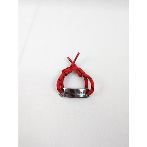Bracciale Balenciaga Q:5 Placca Rosso Nuovo con etichette Taglia Unica