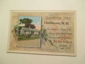 Charleston New Hampshire Postcard Greetings NH - Picture 1 of 2