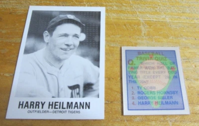 Harry Heilmann Lot of 2 DIFFERENT Trading Cards MLB Baseball Detroit Tigers - Image 1 of 2