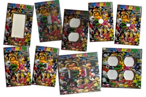 Super Mario All Characters Light Switch Outlet Wall Cover Plate Home decor - Picture 1 of 41