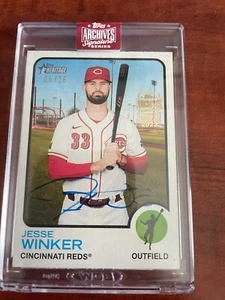 Serie Signature 2023 Topps Archives Jesse Winker Heritage Auto #05/26 Rojos - Imagen 1 de 2