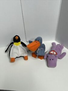 McDonalds 1993 TY Teenie Beanie Babies Lot of 3: Waddle, Scoop, and Happy