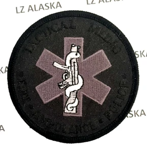 TACTICAL MEDIC SCHWARZ 3" PATCH (EMS-1) FEUERWEHR KRANKENWAGEN POLIZEI - Bild 1 von 3