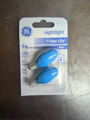 GE Lighting 4W 3,000 Hours Night Light Bulb - Blue 26223 (6 Pack) 12 bulbs - Image 1 of 4