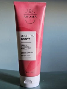 BATH & BODY WORKS AROMA UPLIFTING BOOST NEROLI BLOSSOM & BERGAMOT BODY CREAM 8oz - Picture 1 of 4