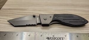 Ka-Bar Warthog Folding Pocket Knife Tactical Black G10 50/50 Serrated 3075