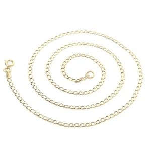 9ct Gold Curb Chain 51cm Long Hallmarked 2.7mm Wide 3.7g - Picture 1 of 18