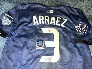 Luis Arráez Signed 2023 All Star Jersey Miami Marlins Superstar Beckett #2 - Picture 1 of 4