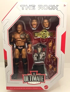 WWE Ultimate Edition 25 The Rock Final Boss Figure People's Champ Belt IN STOCK - Picture 1 of 2