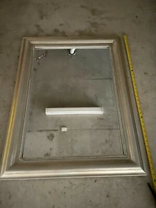 sliver wooden frame wall mirror home decoration make up dining bed room good con - Picture 1 of 4