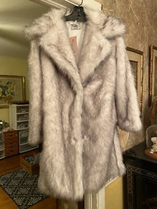 NEU JUNGE UND MÄDCHEN MARKE NATUR SILBER KANINCHENFELL MANTEL - Bild 1 von 4