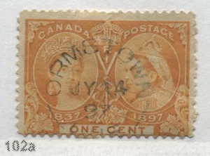 Canada QV 1897 3 cent rose Jubilee with Ormstown Quebec CDS - Picture 1 of 1