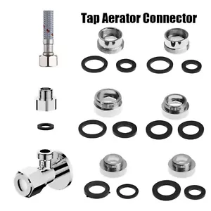 Water Saving Faucet Adapter Kitchen Outside Inside Thread Tap Aerator Connector - Picture 1 of 22