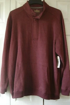 Pullover de gamuza polar para hombre talla XL Outdoor Life Claret rojo brezo Foto 1 de 2