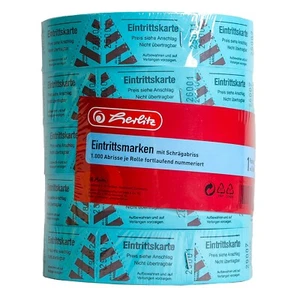 5x Rouleau Herlitz Billets 5000 Démolitions Eintritskarte Admission Tente Fête - Afbeelding 1 van 1