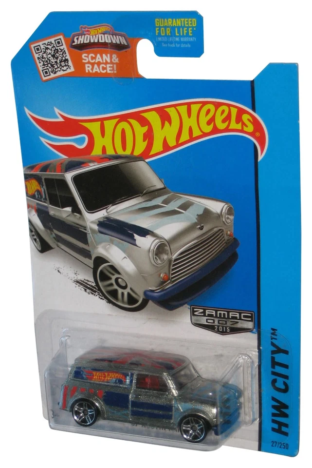 Hot Wheels HW City Zamac 007 2015 Silver '67 Austin Mini Van Toy 27/250 - Image 1 of 1