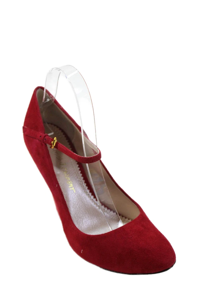 Jean Michel Cazabat Mujer Gamuza Detalle Correa Tacones Cuña Rojo Talla 8.5 Foto 1 de 4