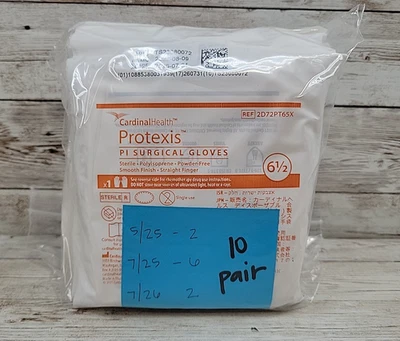Protexis PI Surgical Gloves Cardinal Health *10 Pair* Size: 6.5 *See Dates* - Image 1 of 4