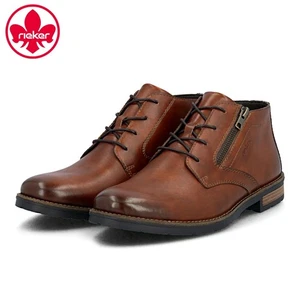 Rieker Mens Boots Smart Casual Smooth Brown Leather Shoes 14609 UK 7 - 11 - Picture 1 of 8