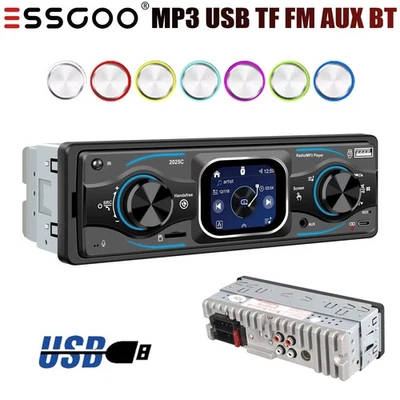 Single 1 Din Car Radio Stereo MP3 Player In-Dash USB/AUX/FM Head Unit Bluetooth - Image 1 of 4