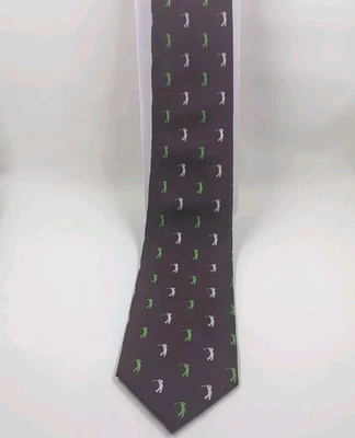 Corbata de golf Burgandy para hombre hecha a mano elegancia por Retreez 59" X 3,15" nueva Foto 1 de 4