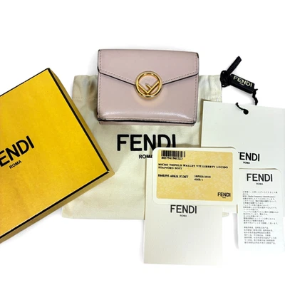 Cartera FENDI Triple F is Fendi Cuero Rosa con Caja y Tarjeta USADA Italia Foto 1 de 4