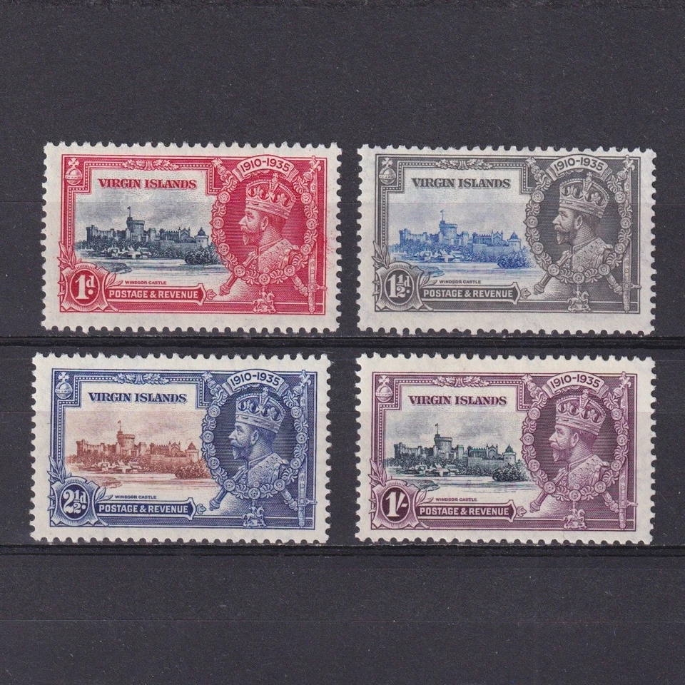 Islas Vírgenes 1935, SG# 103-106, Jubileo de Plata, Rey Jorge V, MH Foto 1 de 2