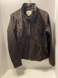 Chaqueta softshell marrón bordada Western L grande Ariat para mujer - Imagen 1 de 4