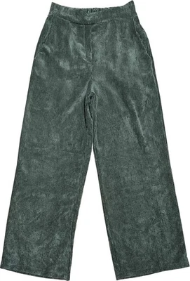 Giulietta Made in Italy Samt Cord Hose weites Bein Marlene Grün Gr. 36 38