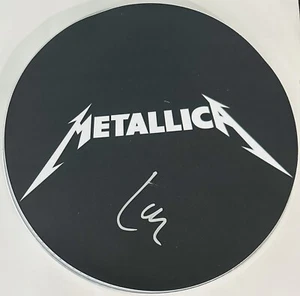 Tambor firmado por Metallica Lars Ulrich autografiado logotipo personalizado de Metallica - Imagen 1 de 3