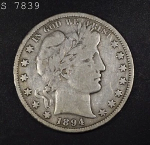 1894 Barber Half Dollar "Fine" *Free S/H After 1st Item* - Picture 1 of 2
