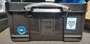 CAJA REALMENTE ÚTIL 18 litros - aprox 480 x 390 x 200 mm - negro - Imagen 1 de 4