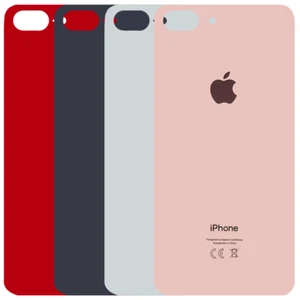 iPhone 8 Plus Backcover Glas mit Logo Akkudeckel Big Hole Logo Klebefolie T7000 - Bild 1 von 9