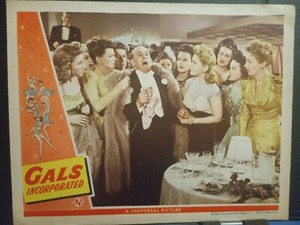 Lobby Card 1943 GALS INCORPORATED Harriet Hilliard women worried Leon Errol