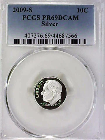 2009-S 10C Roosevelt Dime  PCGS PR69DCAM 90% Silver 22rrc0613 Cover