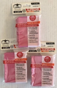 3x (60ct) Packs Ultimate Guard PINK 180 TOTAL MATT YUGIOH JAPANESE Sleeves - Bild 1 von 1