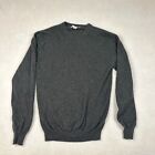 Turnbury 100% Cashmere Sweater Mens Small Slim Fit Gray Crew Neck Grandpacore