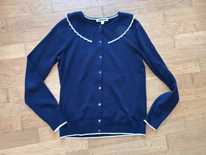 boden Strickjacke blau Kragen M neu - Bild 1 von 1