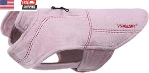 Dog Fleece Vest, Dog Cold Weather Sweater Adjustable Winter Warm Clothes with Tw - Picture 1 of 7