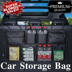 Large Car Seat Back Organiser Car Boot Storage Organiser Car Seat Cover Organise - Picture 1 of 12