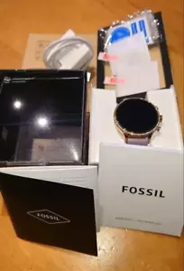Montre connectée femme Fossil Génération 6 écran tactile FTW6080 or rose violet 42 mm - Photo 1/5