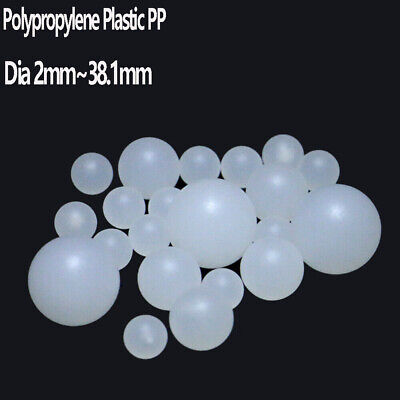 Dia 2~38.1mm Precision Solid PP Plastic Balls Polypropylene Sealing Rolling Bead • 1.50£