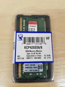 Brand New Kingston RAM KCP426SS6/8 8GB DDR4 (8GB Memory Module) - Picture 1 of 2