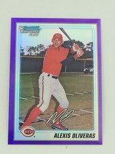 2010 Bowman Chrome Prospects Purple Refractors #BCP75 Alexis Oliveras 621/999