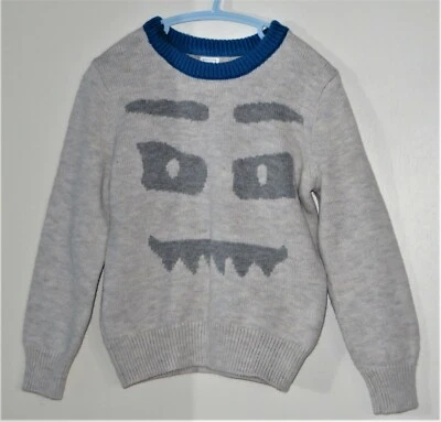 babyGAP Size 3 Years Boy Gray Oatmeal Pullover Crew Knit Long Sleeve Sweater - Image 1 of 3