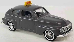 Busch NEW HO 1/87 Classic Volvo PV 544 Sedan in Gray Finish Marked for "TAXI" - Picture 1 of 4