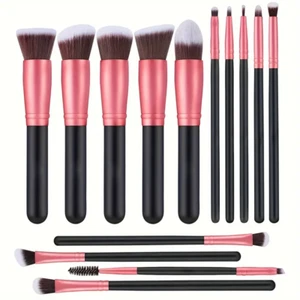 NEW 14PCS Makeup Brushes Set Soft Fluffy Foundation Blush Powder Eyeshadow Blend - Picture 1 of 19