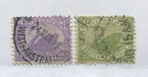 Western Australia 1912 6d and 1/ Swans used - Picture 1 of 1