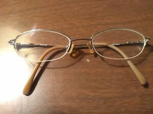Women's Designer Semi Rimless Eyeglasse Frames AP41 Taupe 49-18-135 Spring Hinge